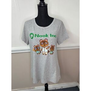 Animal Crossing Tom Nook Grey Short Sleeve Tee Size Juniors XXL (19)